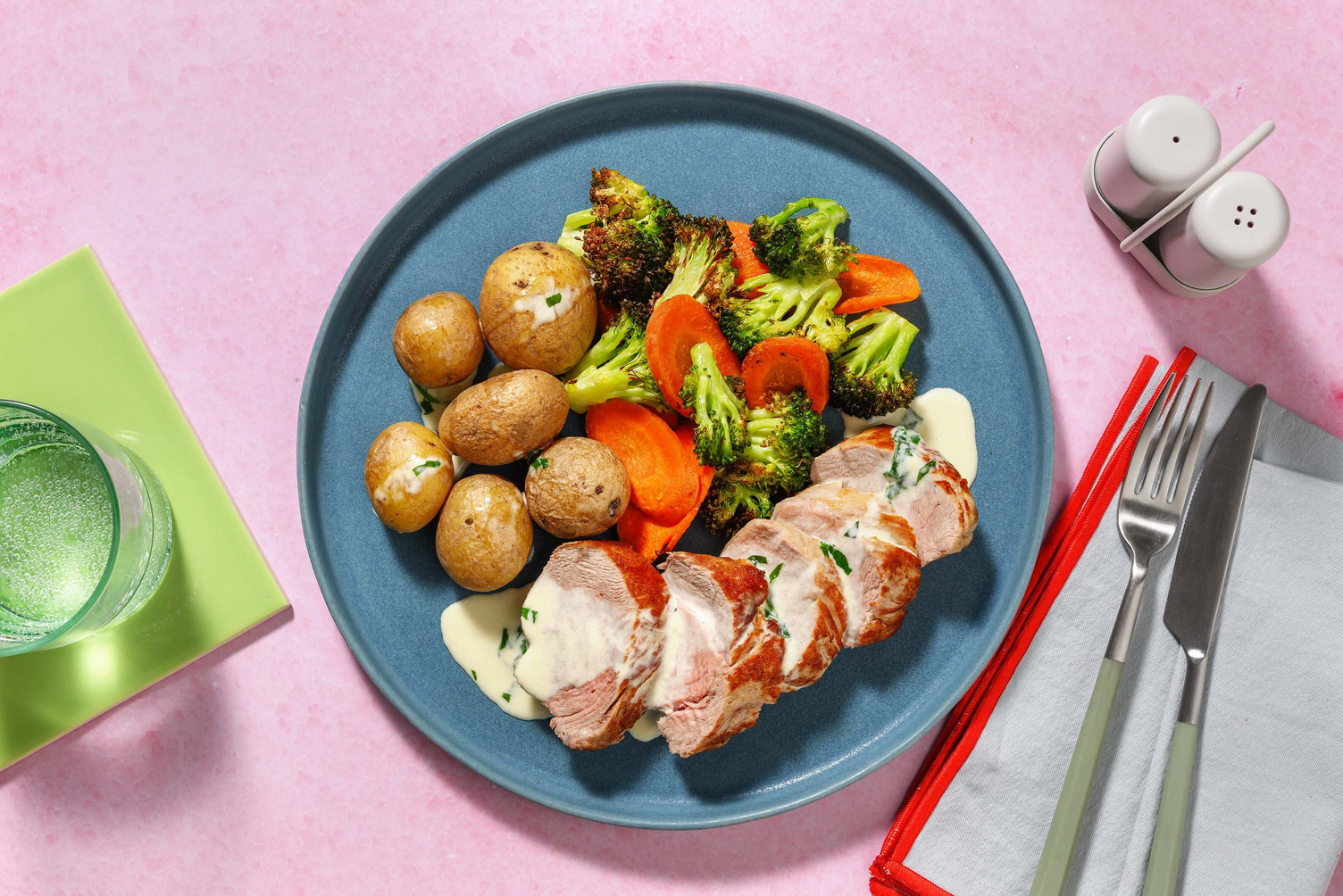 Fläskytterfilé och basilikasås