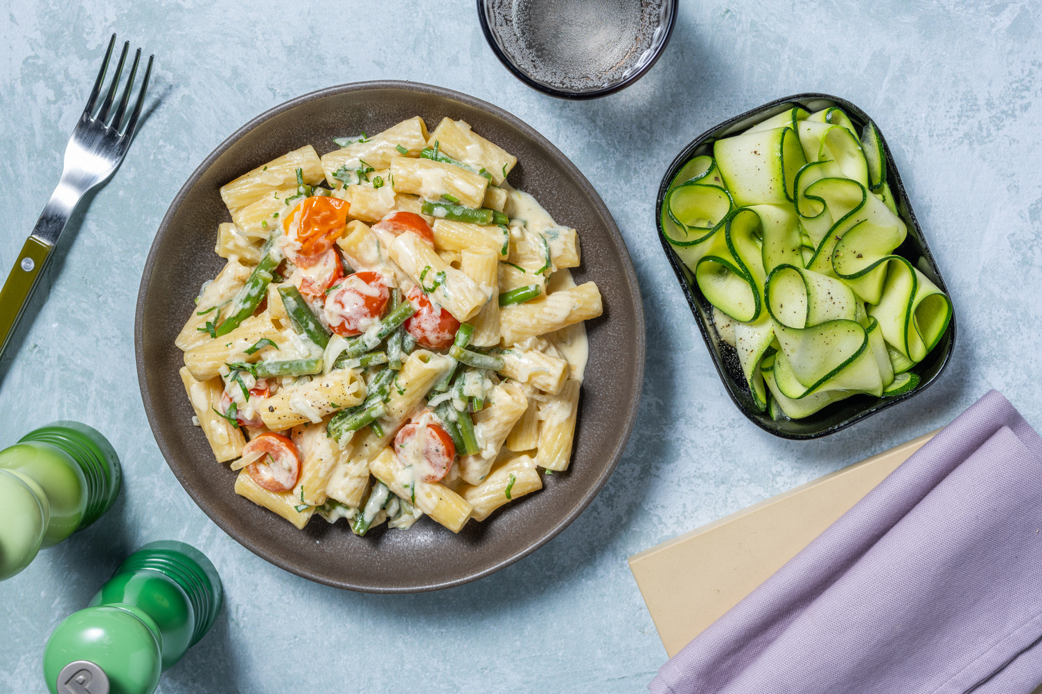 Creamy Green Bean Rigatoni