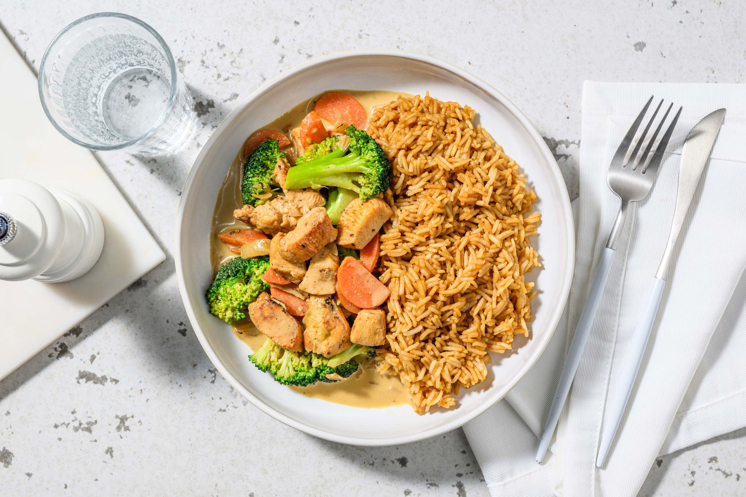 Groene curry met kip