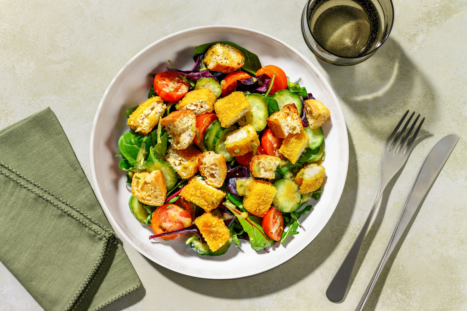 Double Plant-Based Crumbed Chick’n & Crouton Salad