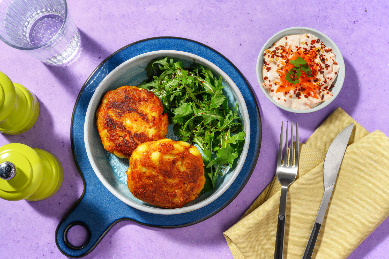 Aloo tikki de patata y zanahoria estilo indio