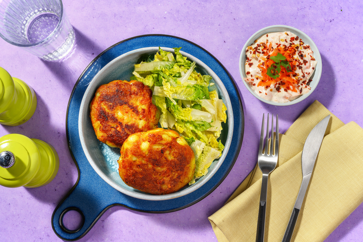 Aloo tikki de patata y zanahoria estilo indio