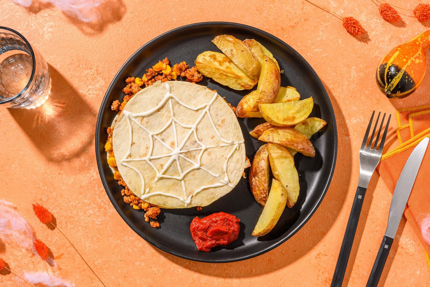 Spiced Beef Quesadillas and Wedges