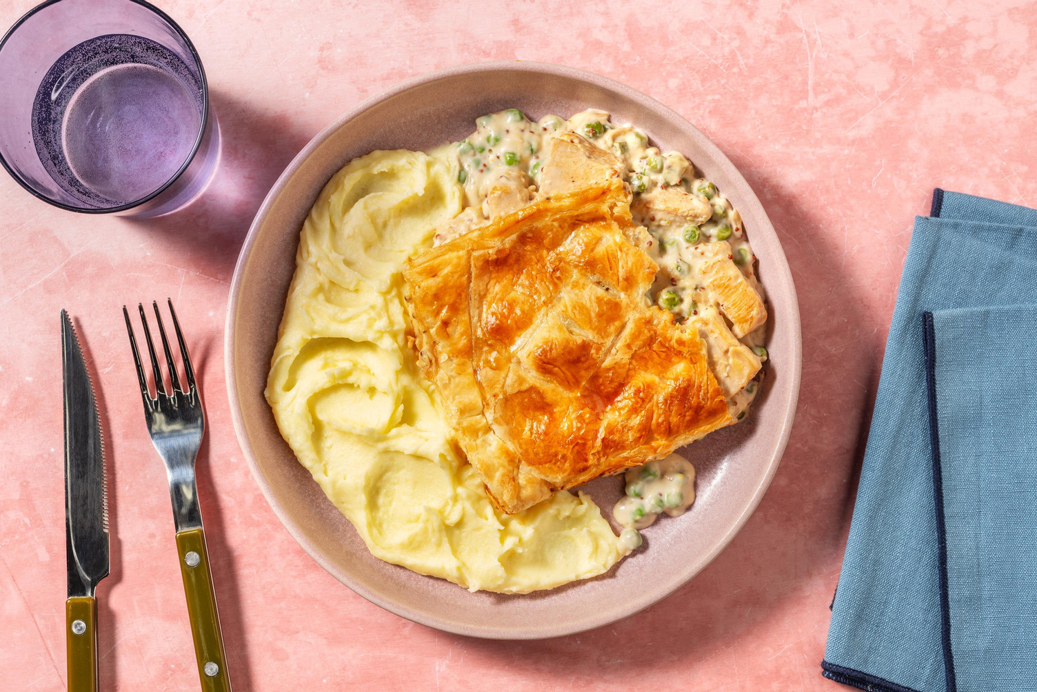 Rotation - Creamy Chicken, Leek and Pea Puff Pastry Pie