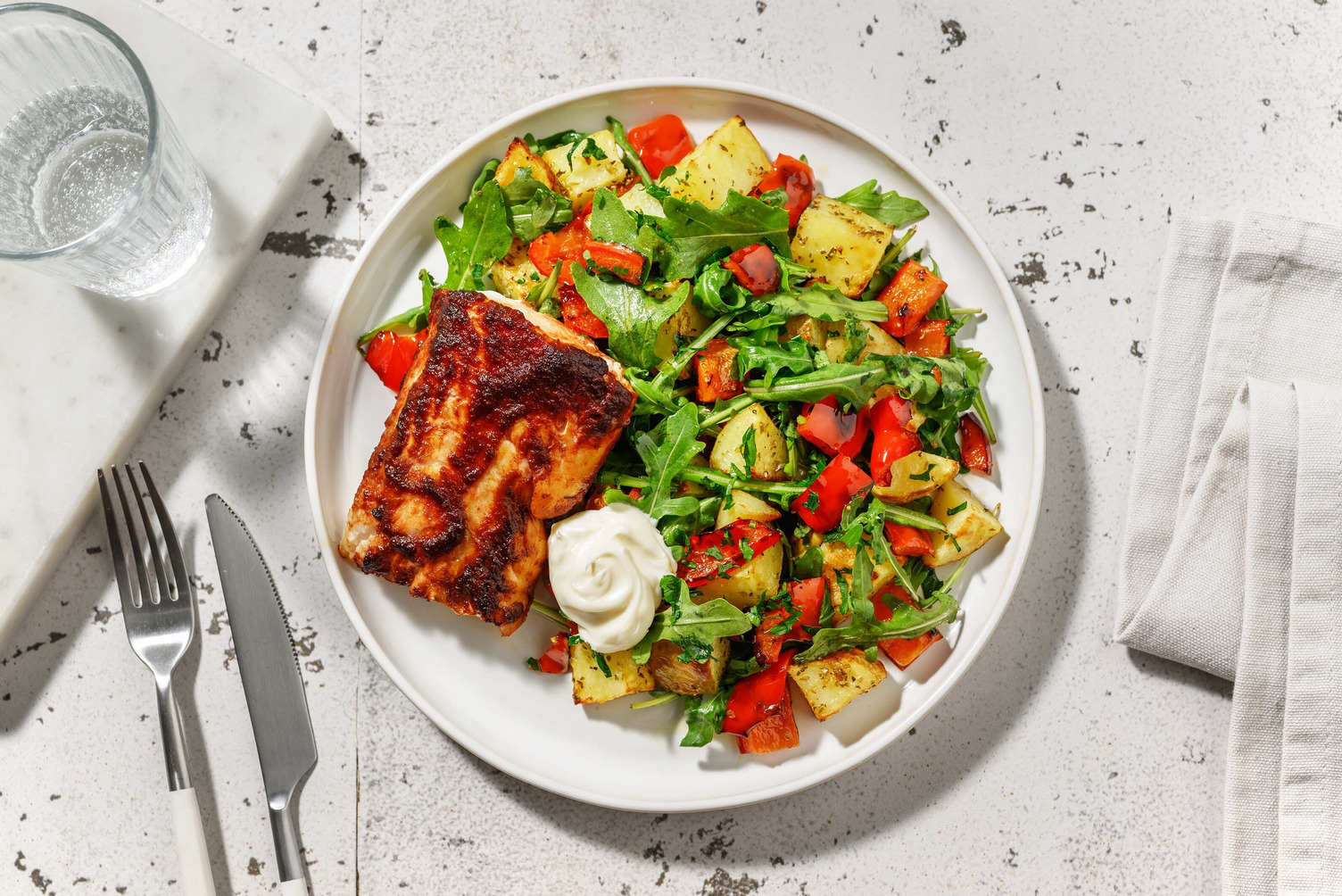 Spansk tomat- og paprikaglasert torsk