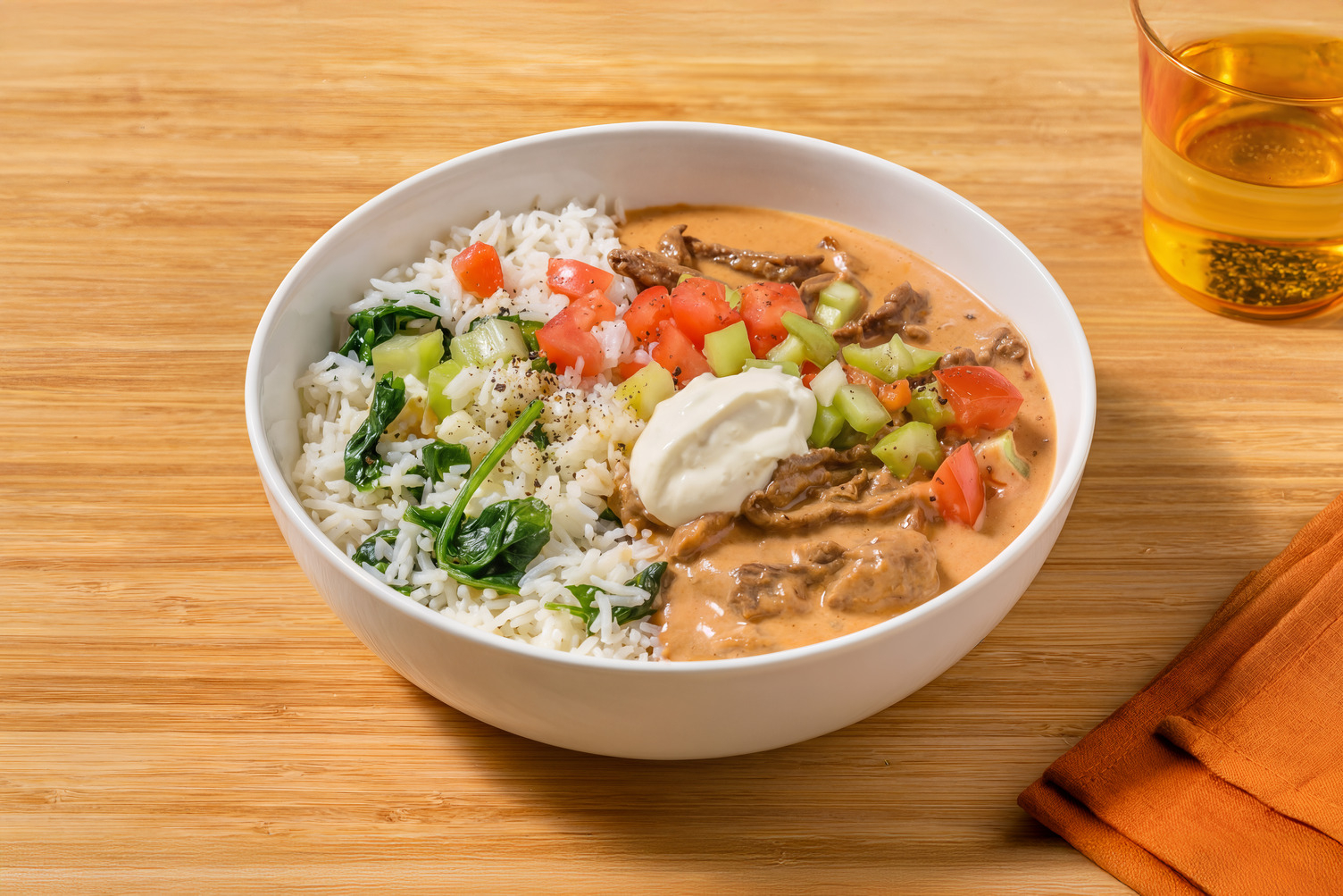 Beef Brisket Curry & Spinach Rice