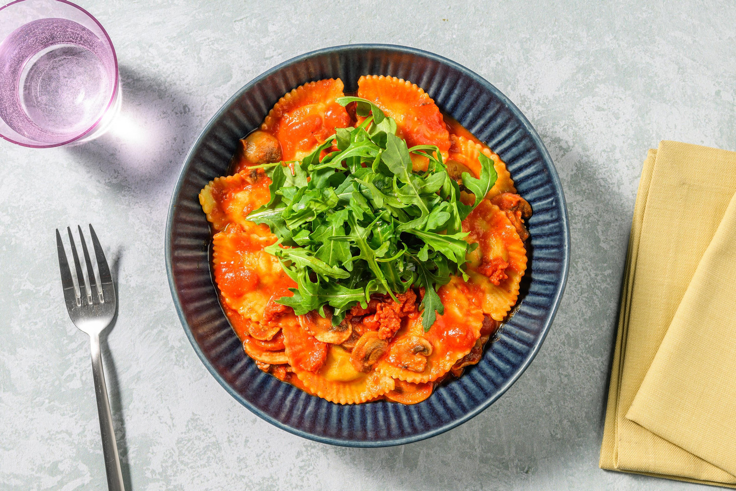 Ham Tortelloni in Veggie 'Nduja Sauce