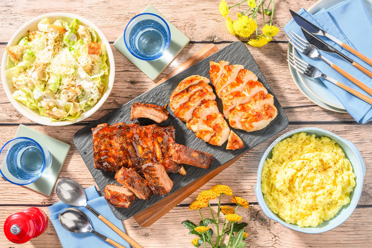 BBQ Ribs and Chicken