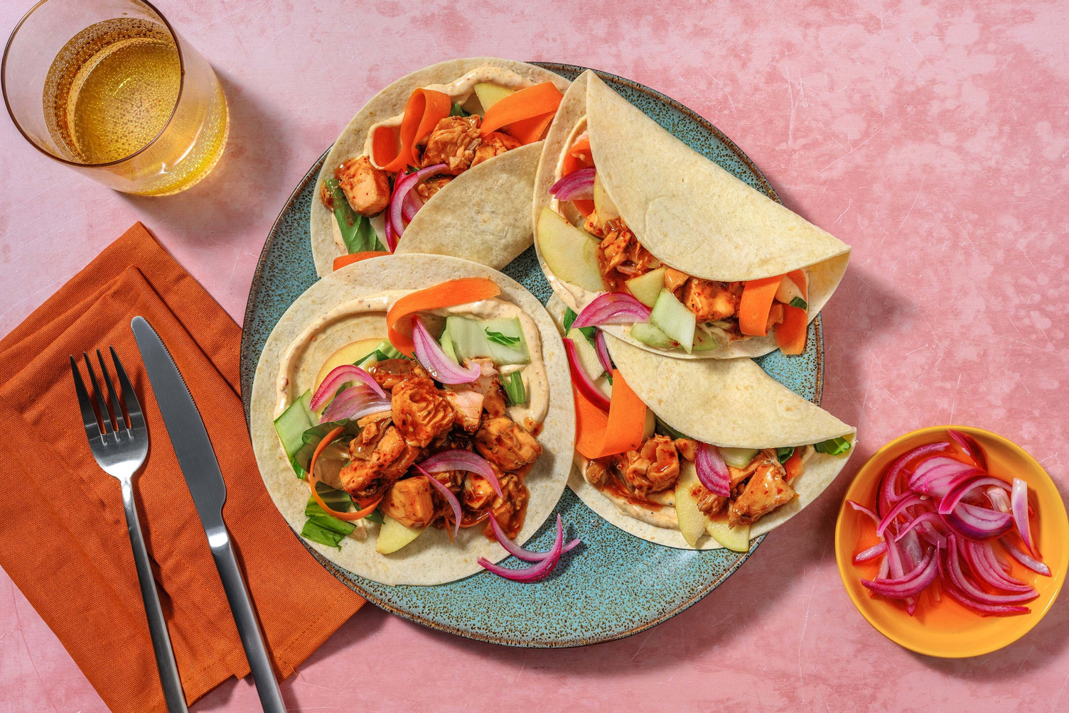 Fisktacos på sweet chili-glaserad öring