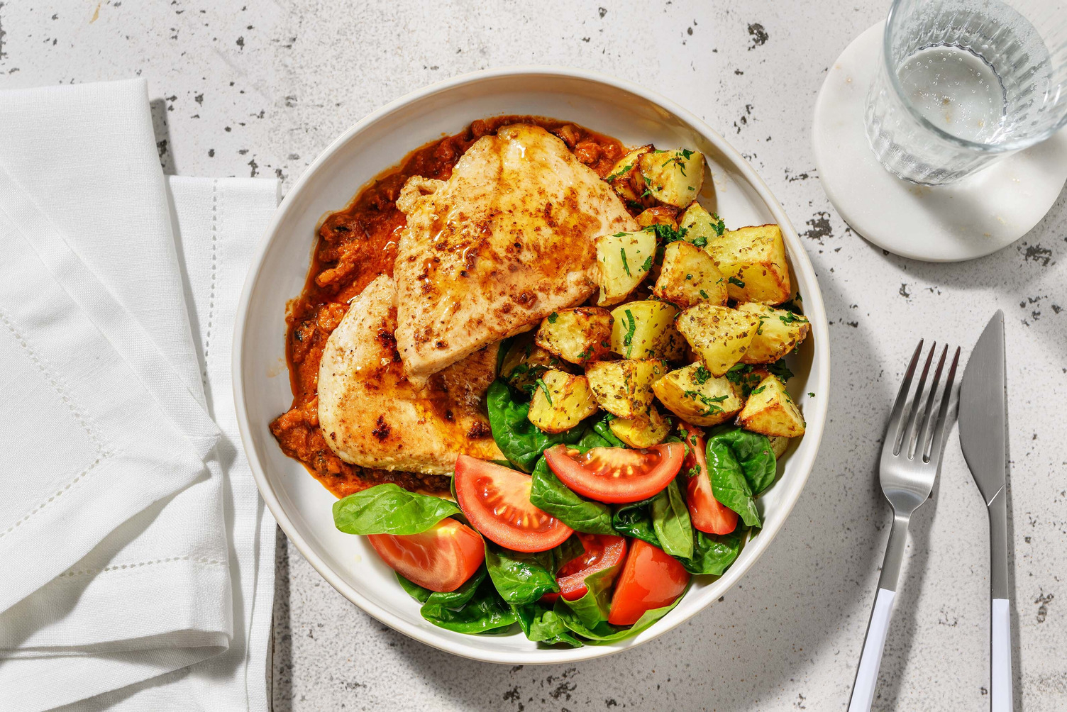 Spansk kylling og romescosaus