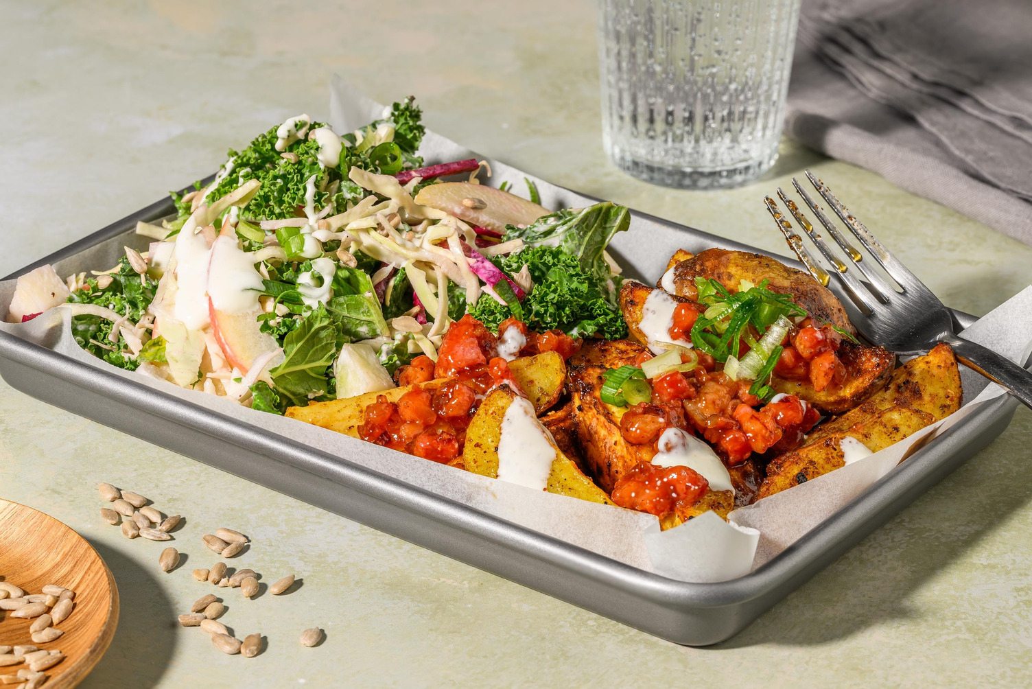 American-style bakt potet