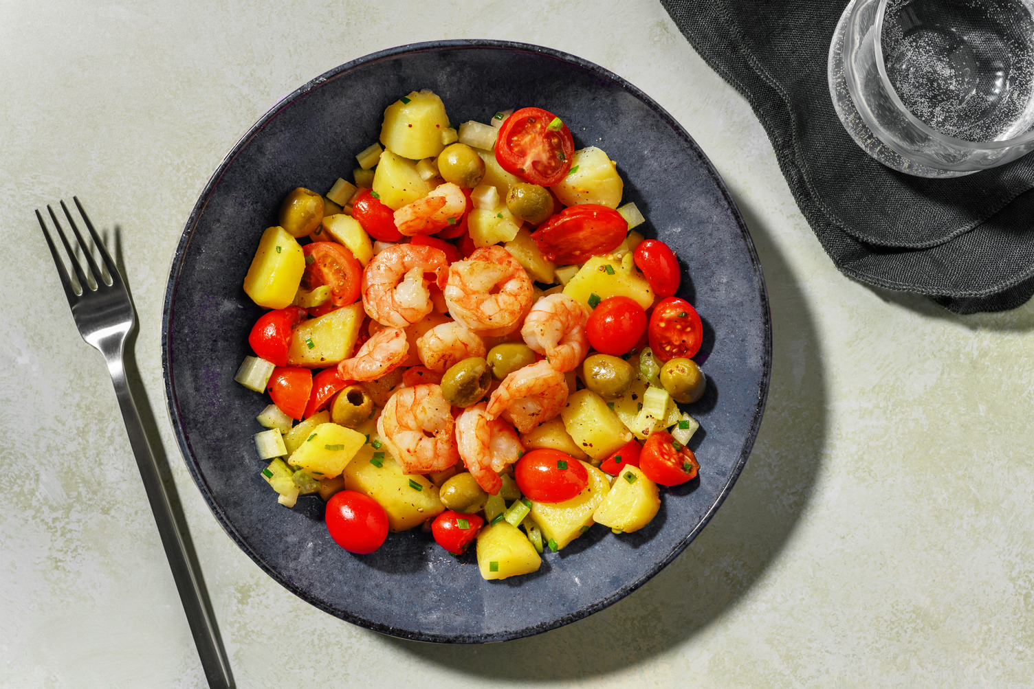 Insalata di mare alle mazzancolle e olive