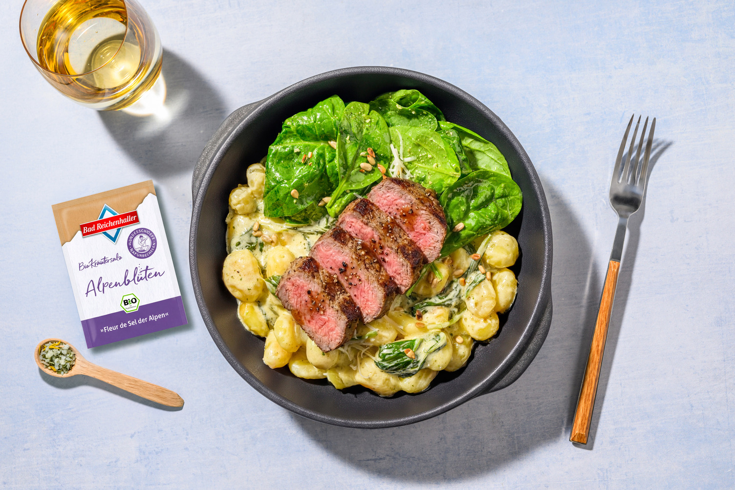 Herzhafte Gnocchi-Pfanne mit Bio-Roastbeef