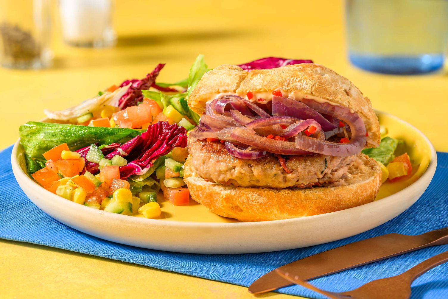 Burger de poulet façon caprese