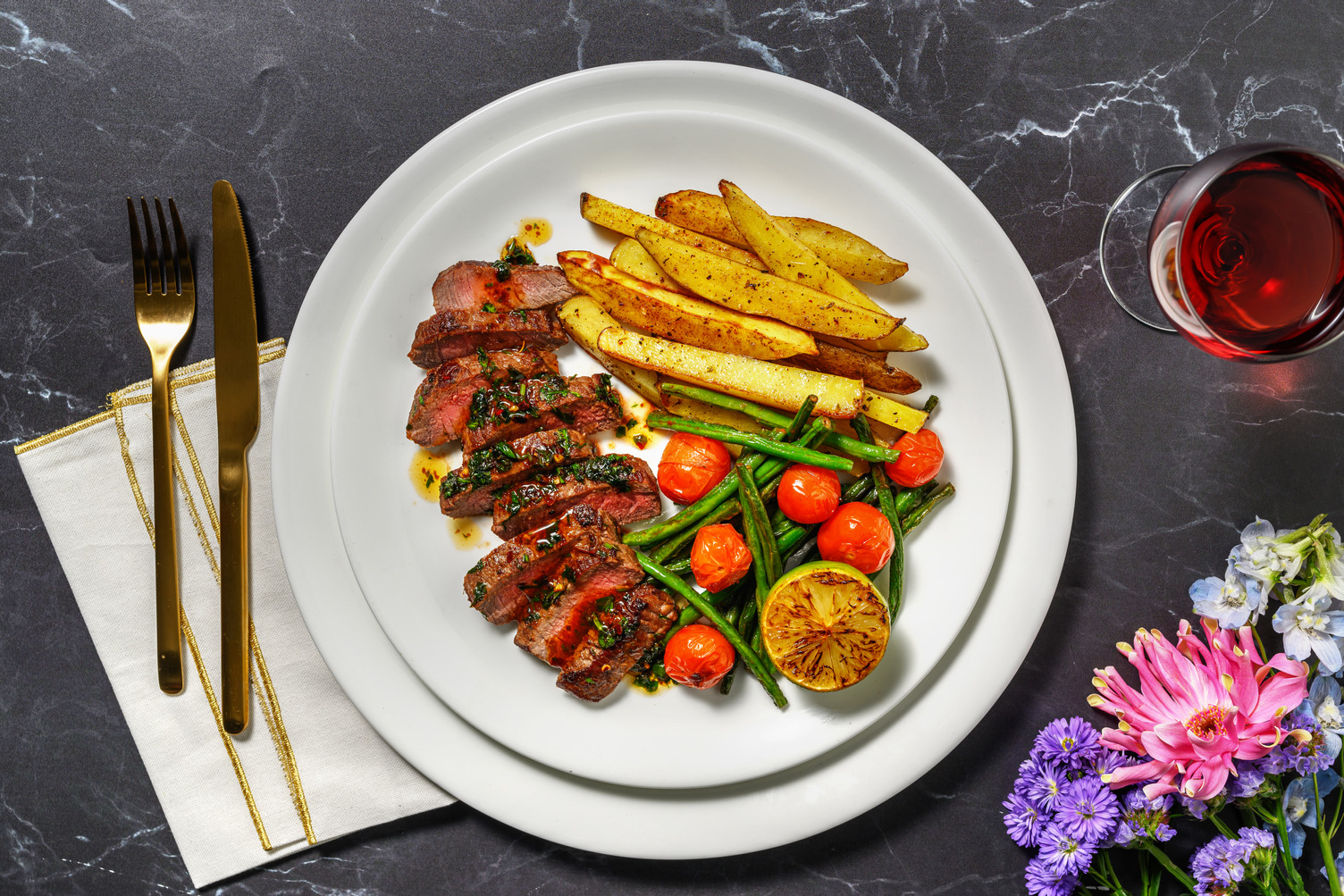 Irish Lamb Steak in Chimichurri Butter