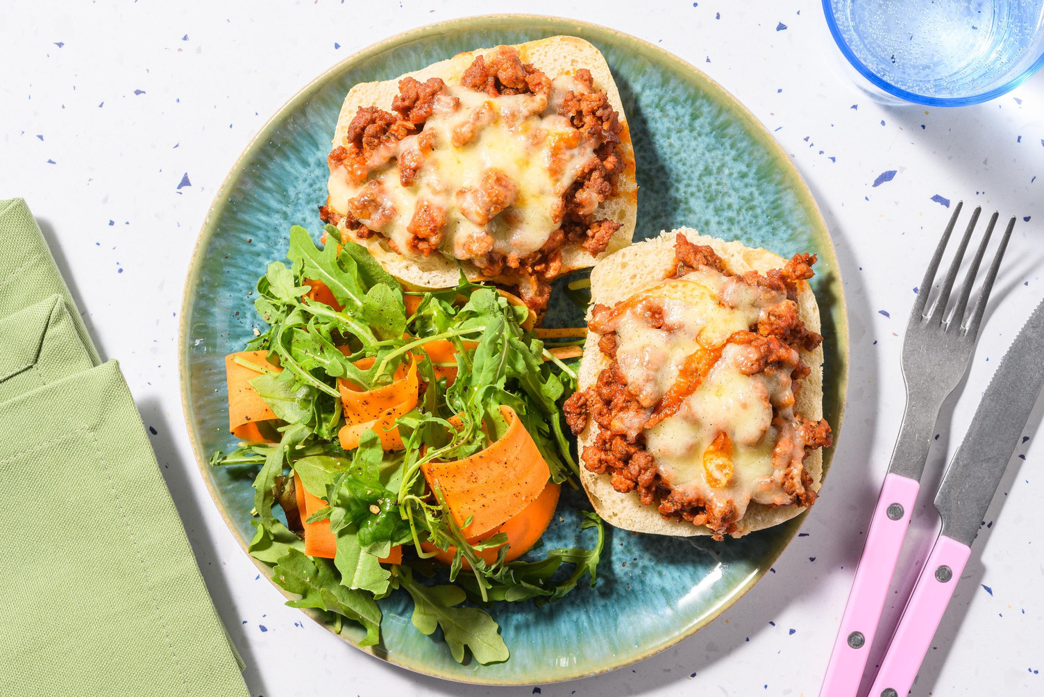 Easy Cheesy Beef & Pork Ragu Loaded Ciabattas