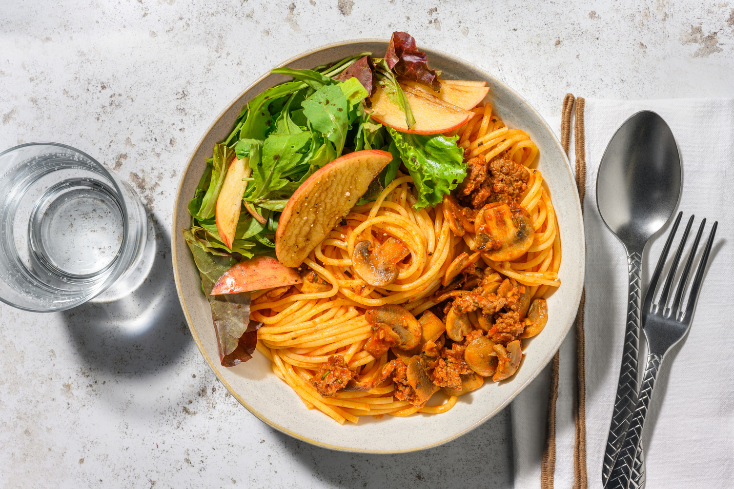 Homestyle Pork & Mushroom Spaghetti