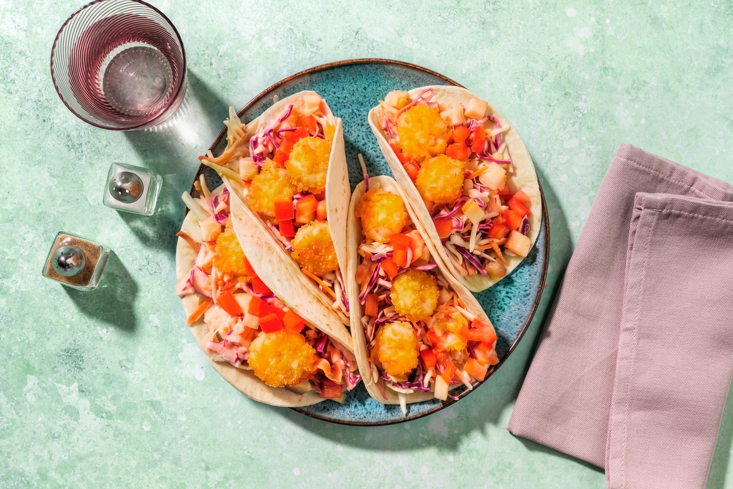 Wraps de crevettes au panko