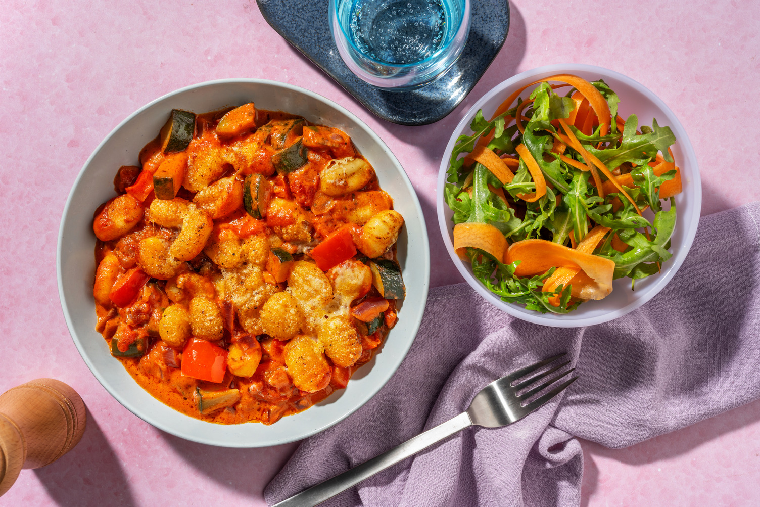 Kremet ratatouille og gnocchigrateng