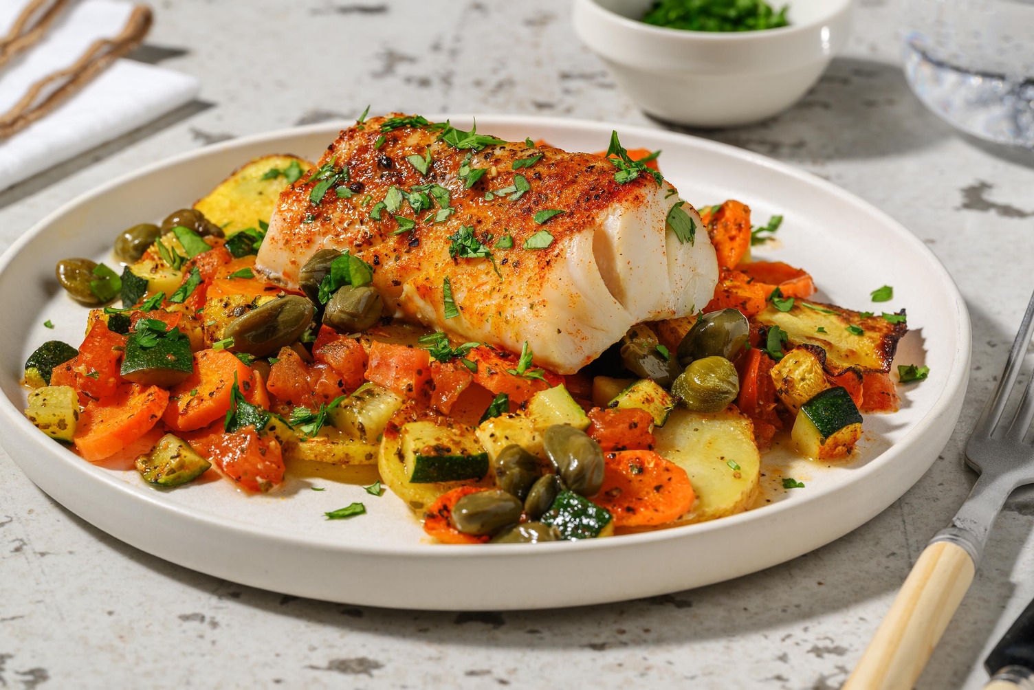 Portugisisk inspireret torsk