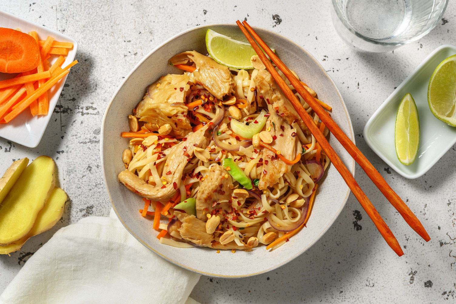 Teriyaki-stegte vegetarstrimler