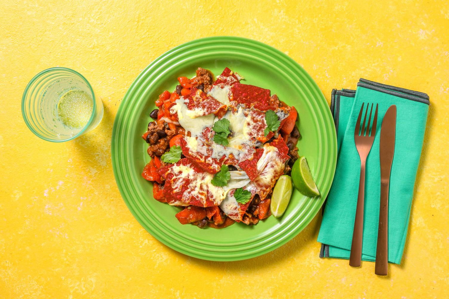 Loaded Nachos with Beef & Cheddar