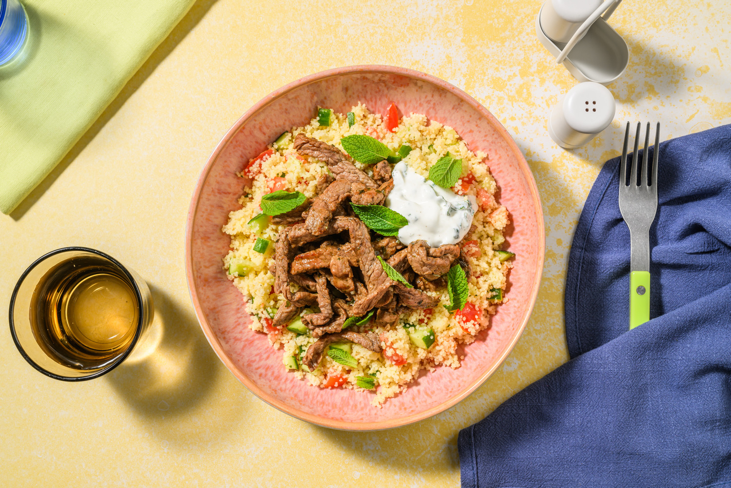 Ternera a la miel con cuscús