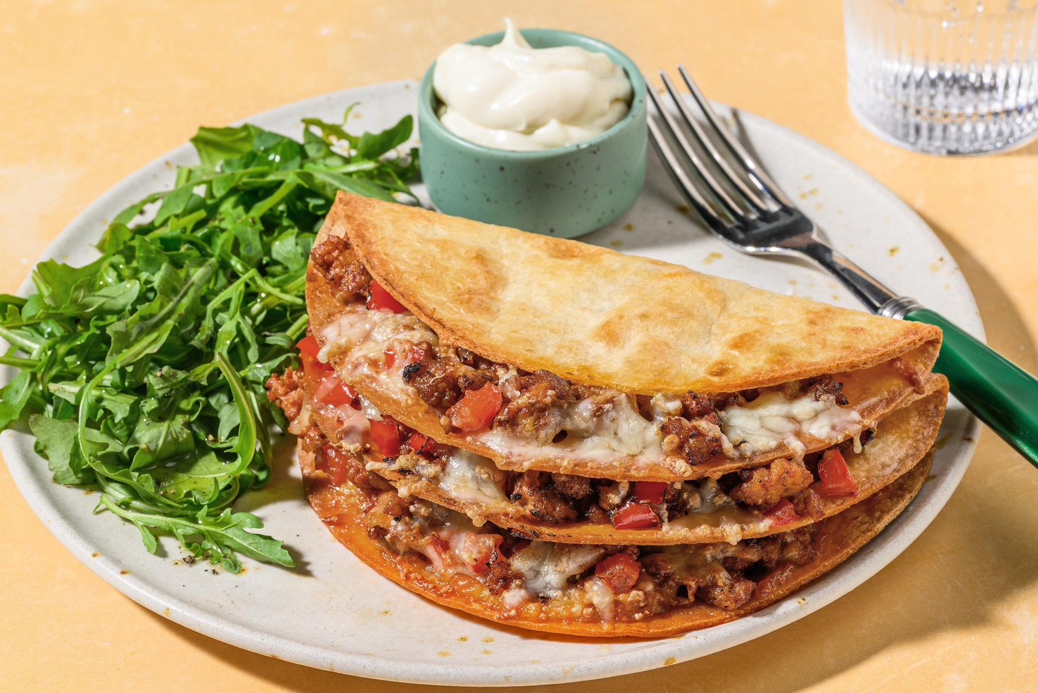 Spiced BBQ Beef Quesadillas Rapidas