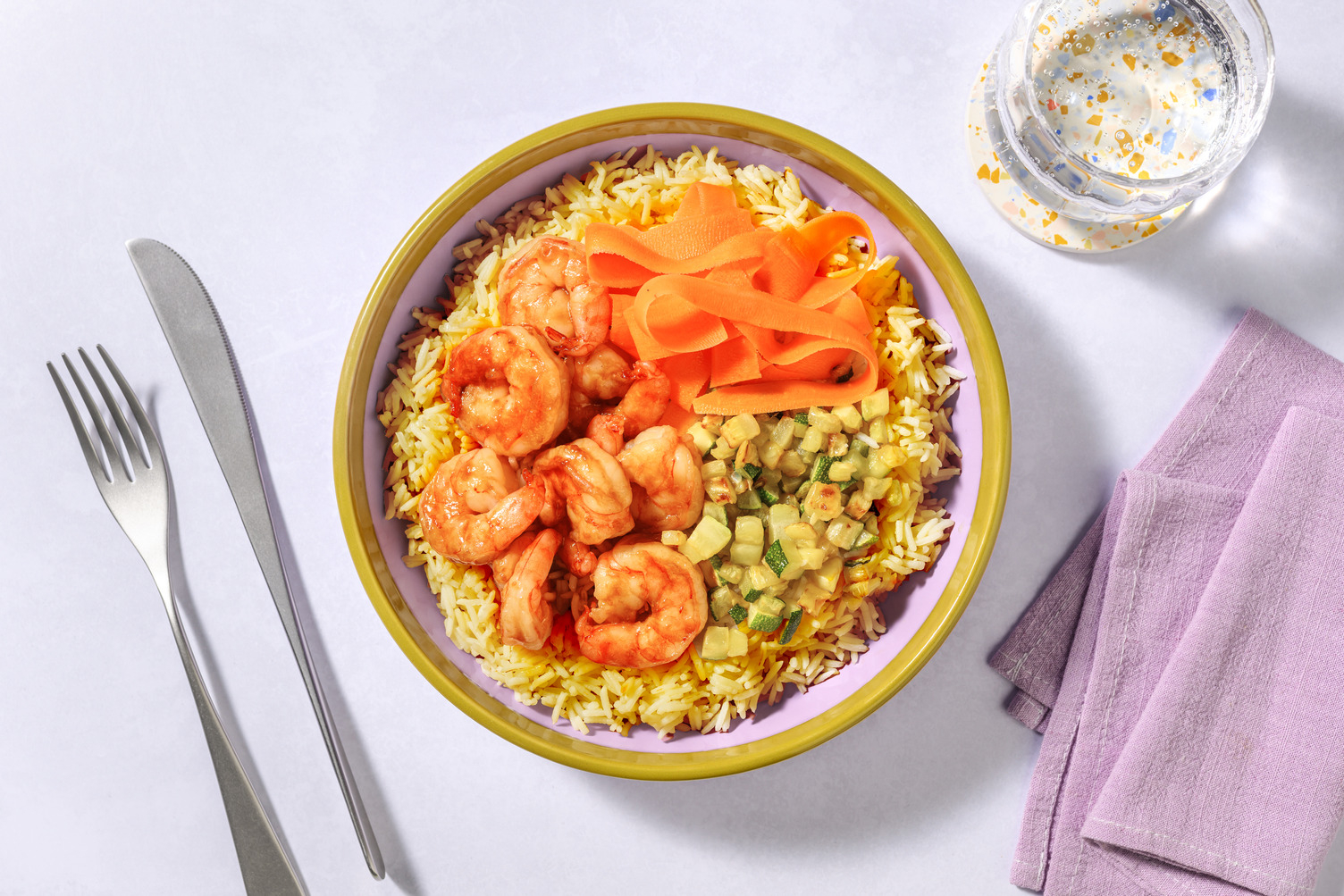 Poke de langostinos al estilo de Hawai 