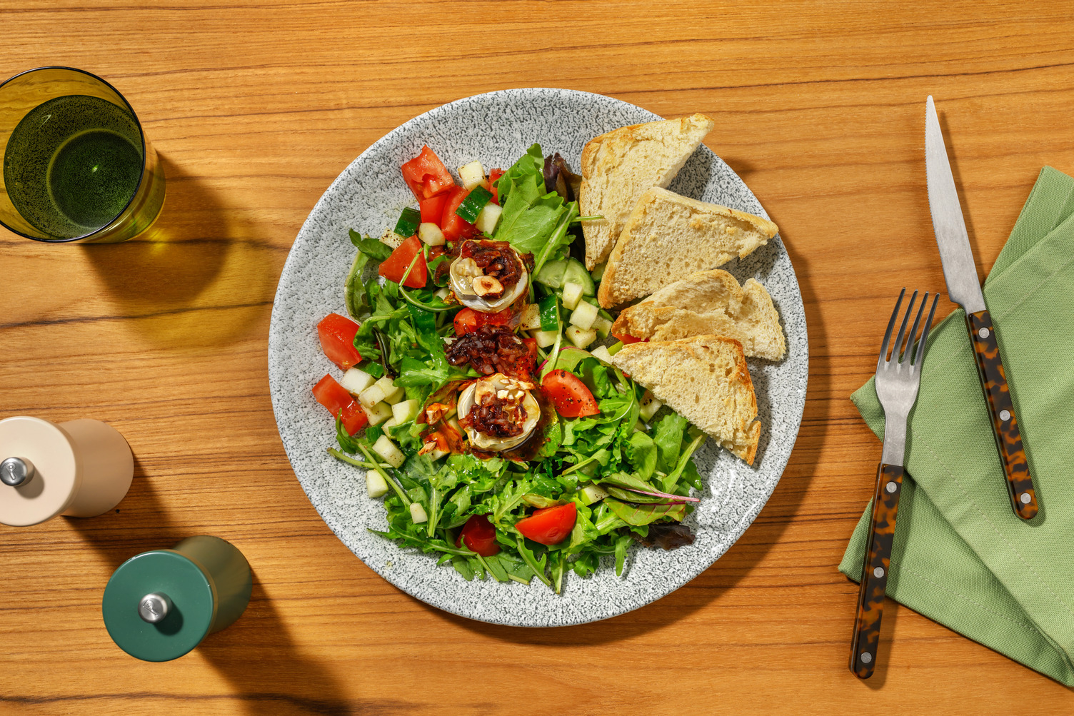 Warm Goat's Cheese and Apple Salad