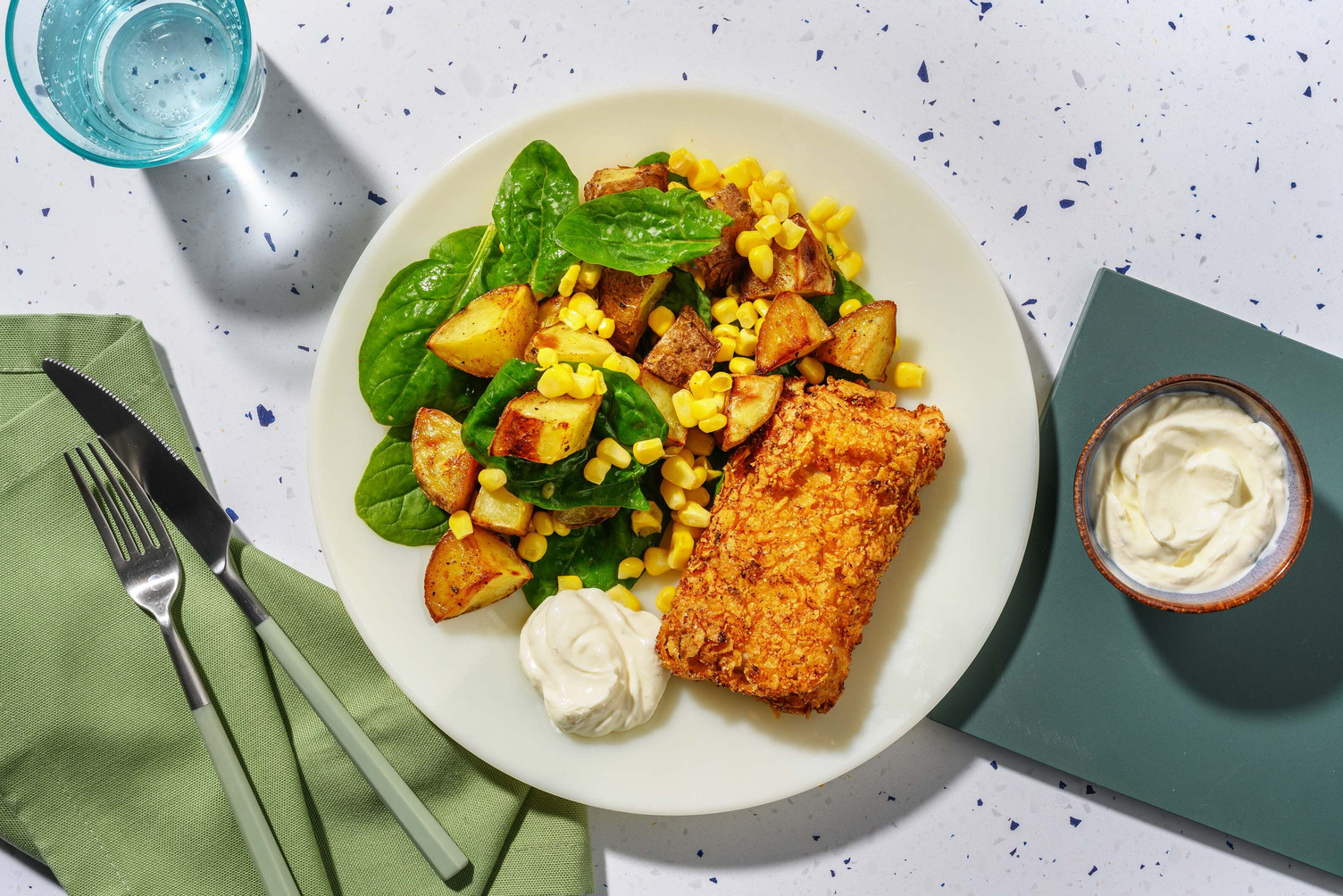 Mexikansk nachopanerad torsk