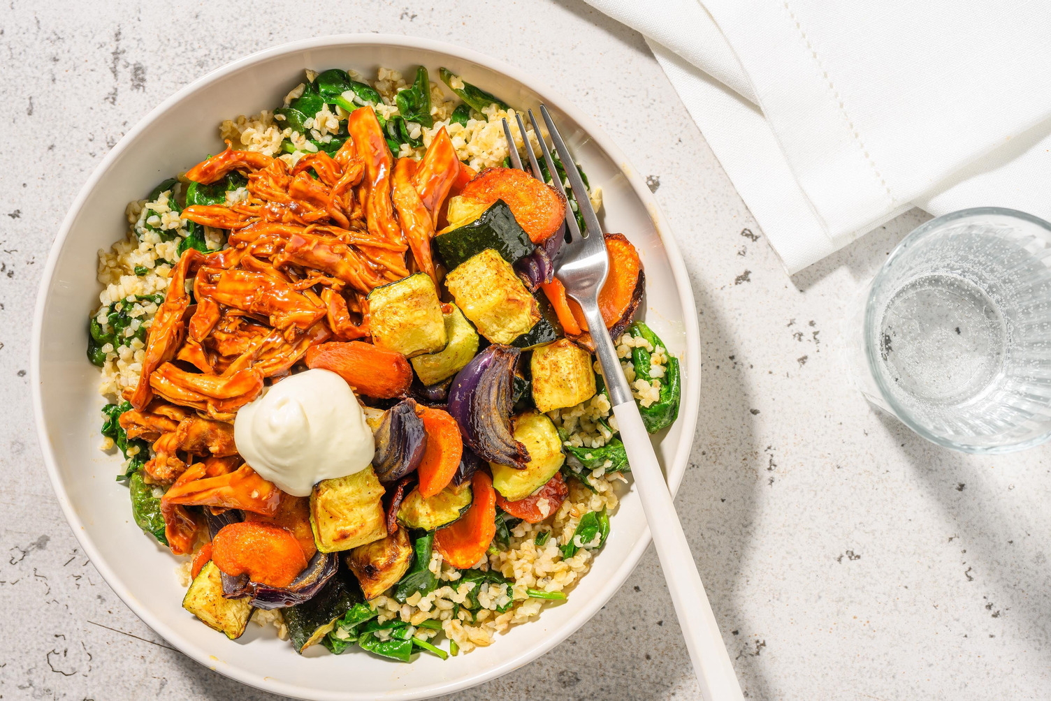 BBQ-krydret pulled chicken