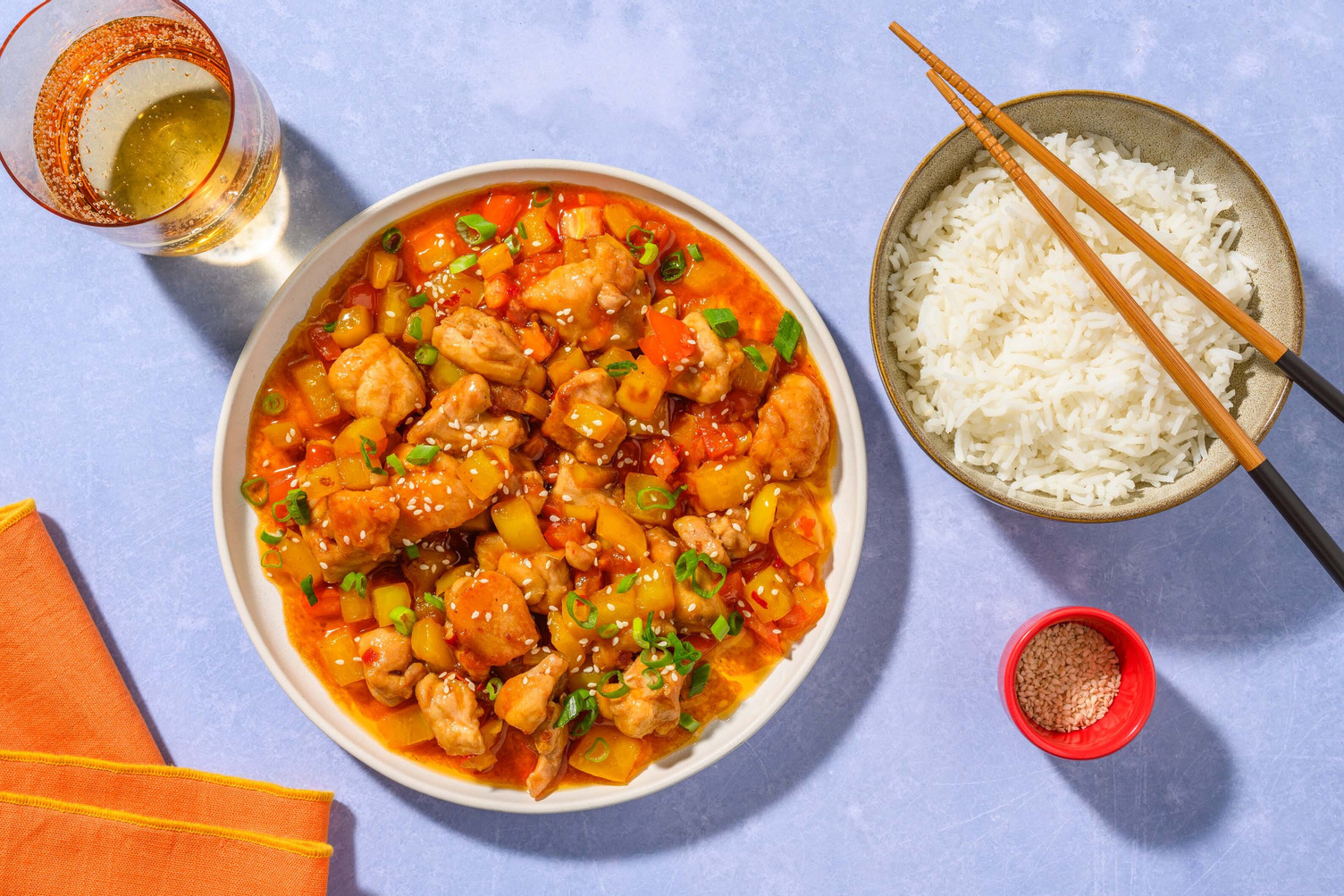 Pollo ai peperoni in glassa agrodolce