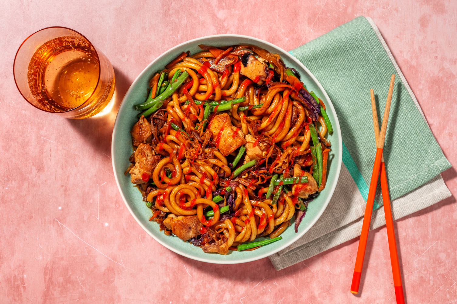 Speedy Hot Sauce Chicken Udon Noodles