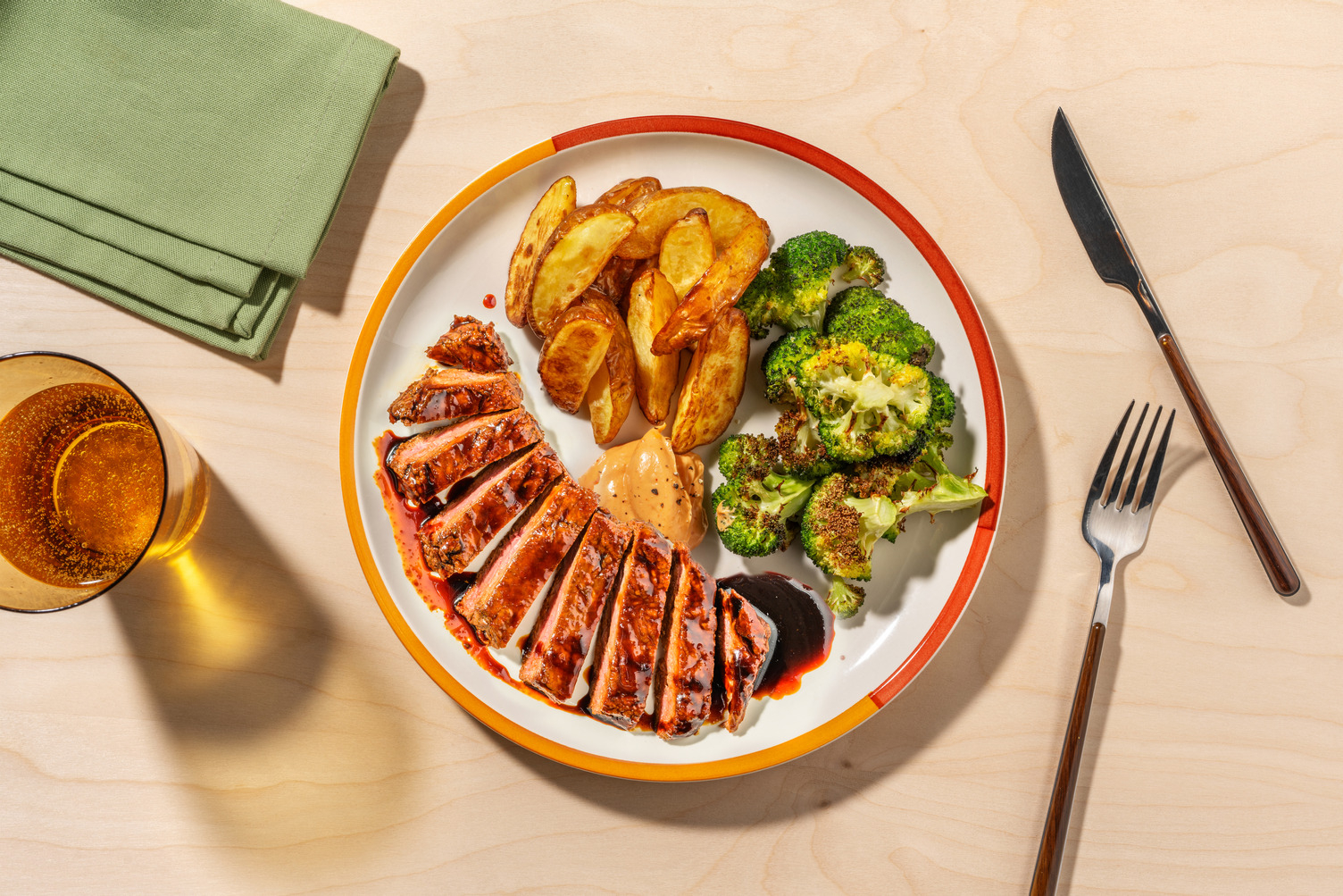 Ternera con glaseado coreano