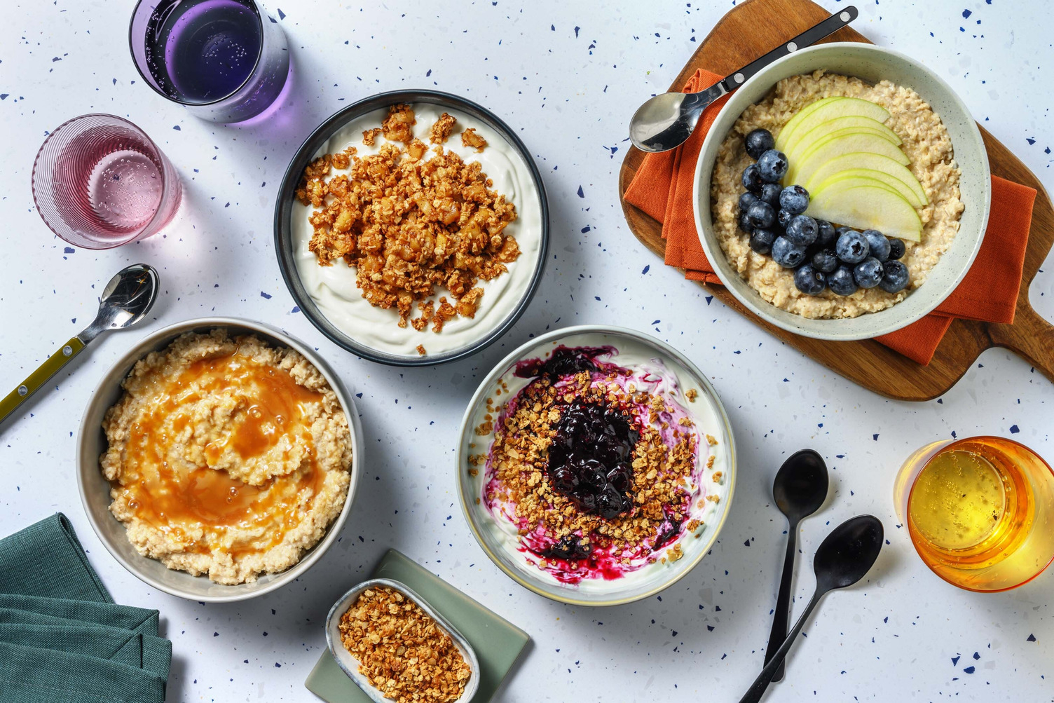 4 Day Breakfast Plan | Apple & Blueberry Granola & Oats | Serves 2