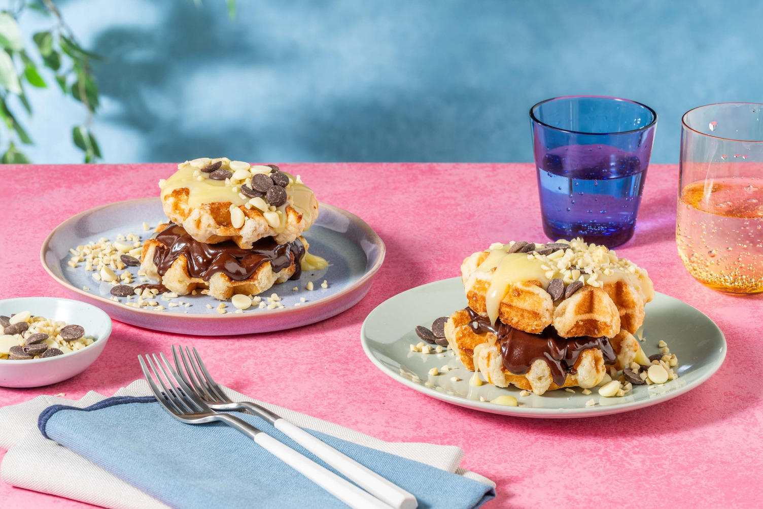 Double Chocolate Waffle Big Brunch Stack