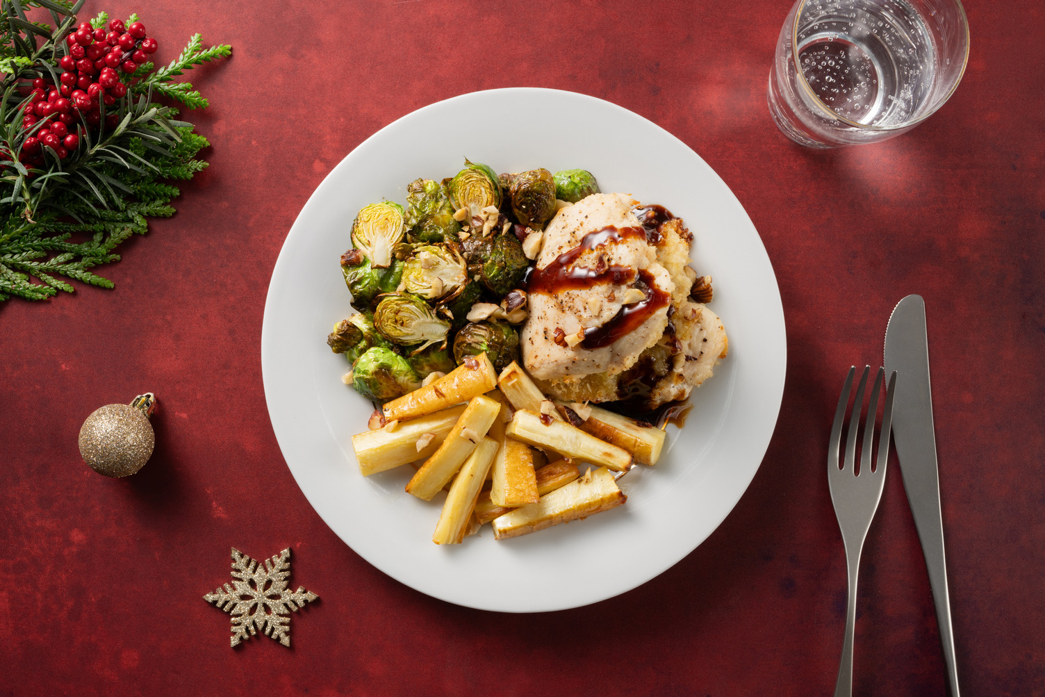 Stuffed Christmas Roast Chicken Breast