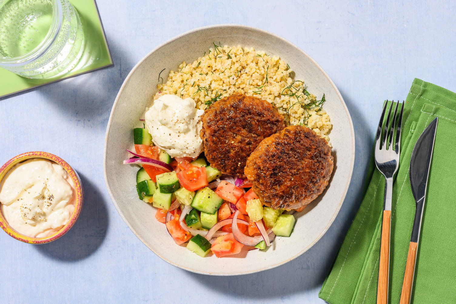 Souvlakikryddade vegobiffar