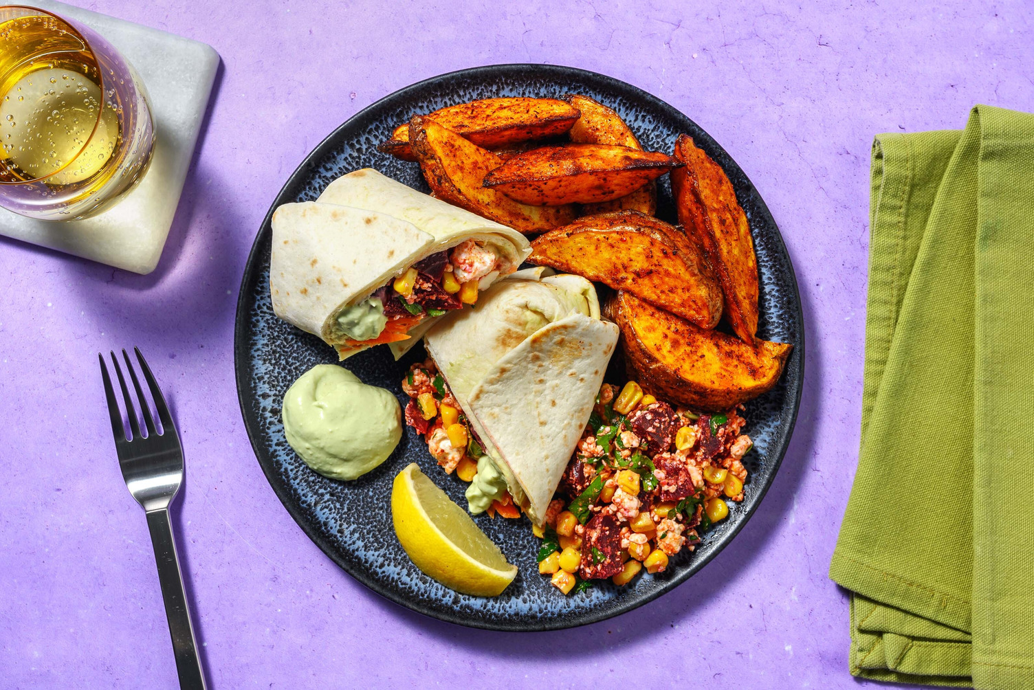 Rainbow Wraps mit roter Beete & Hirtenkäse