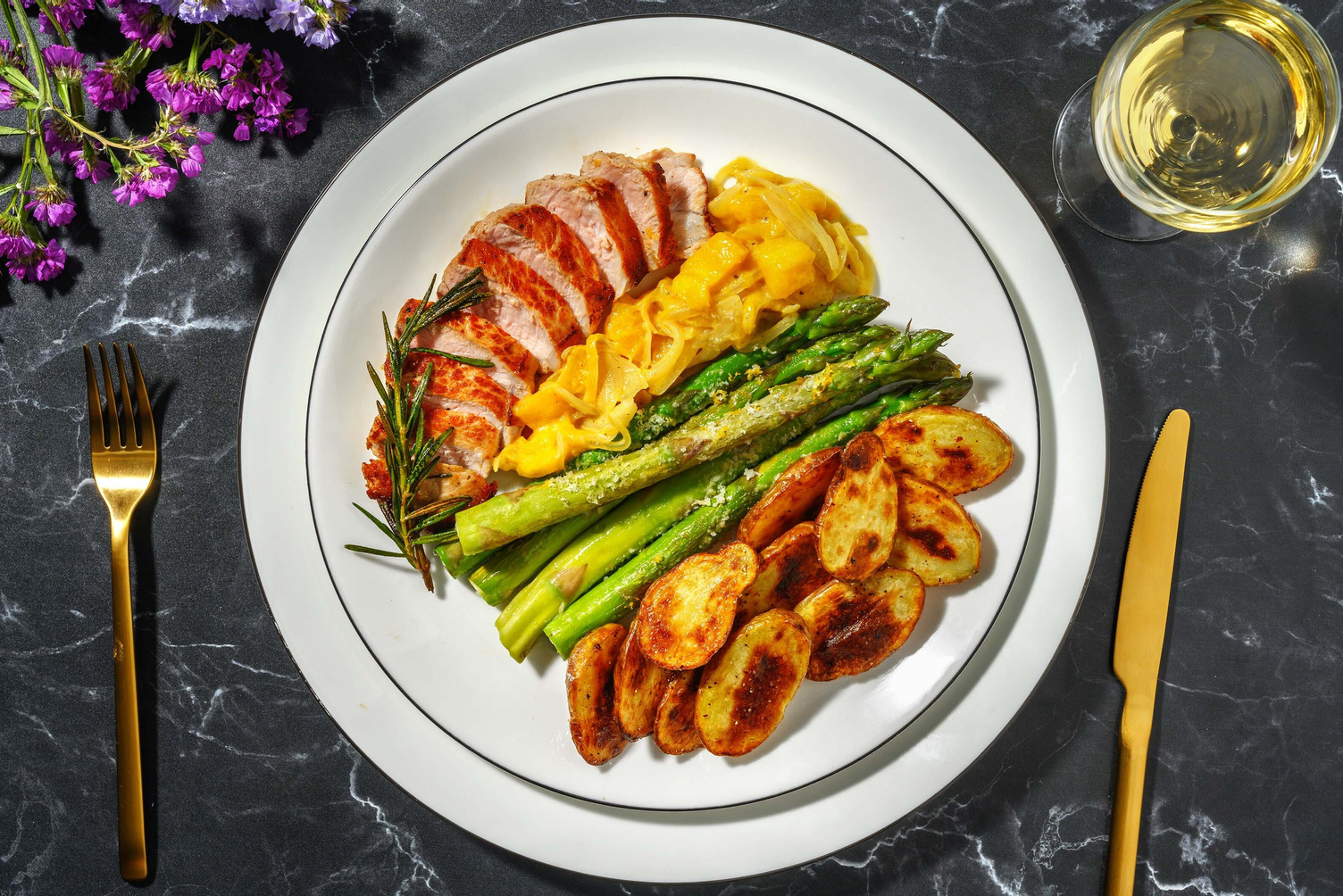 Lonza dorata al chutney di mango e zenzero