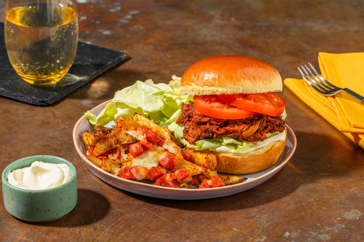 Pulled Chicken Burger