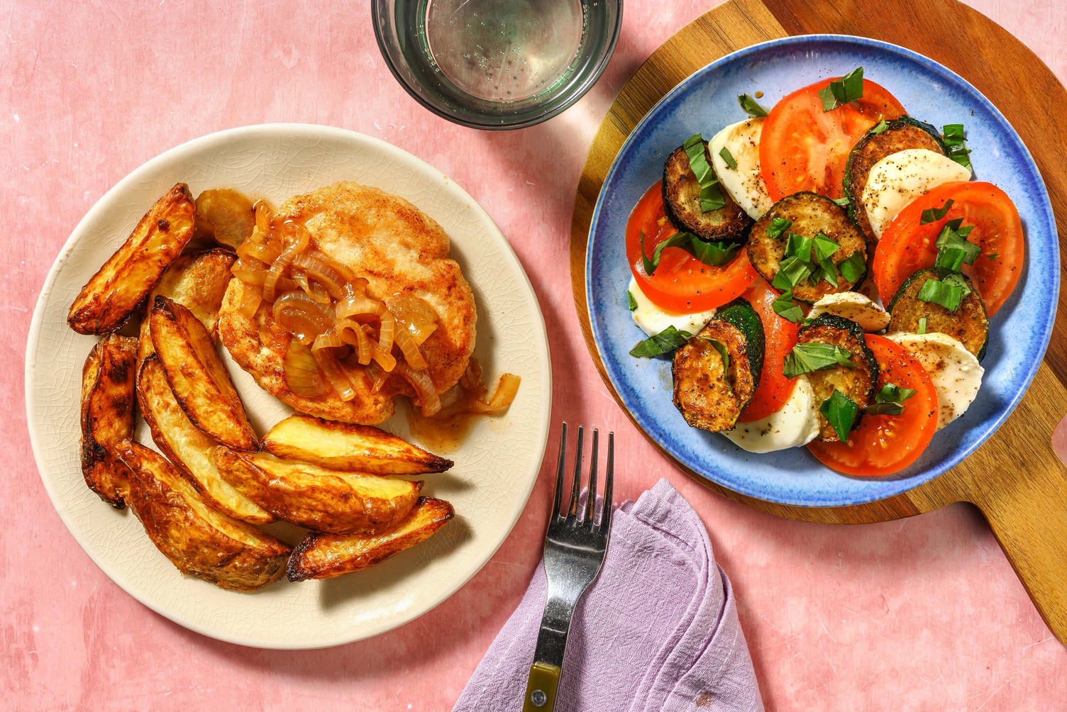 Kipburger met courgette caprese