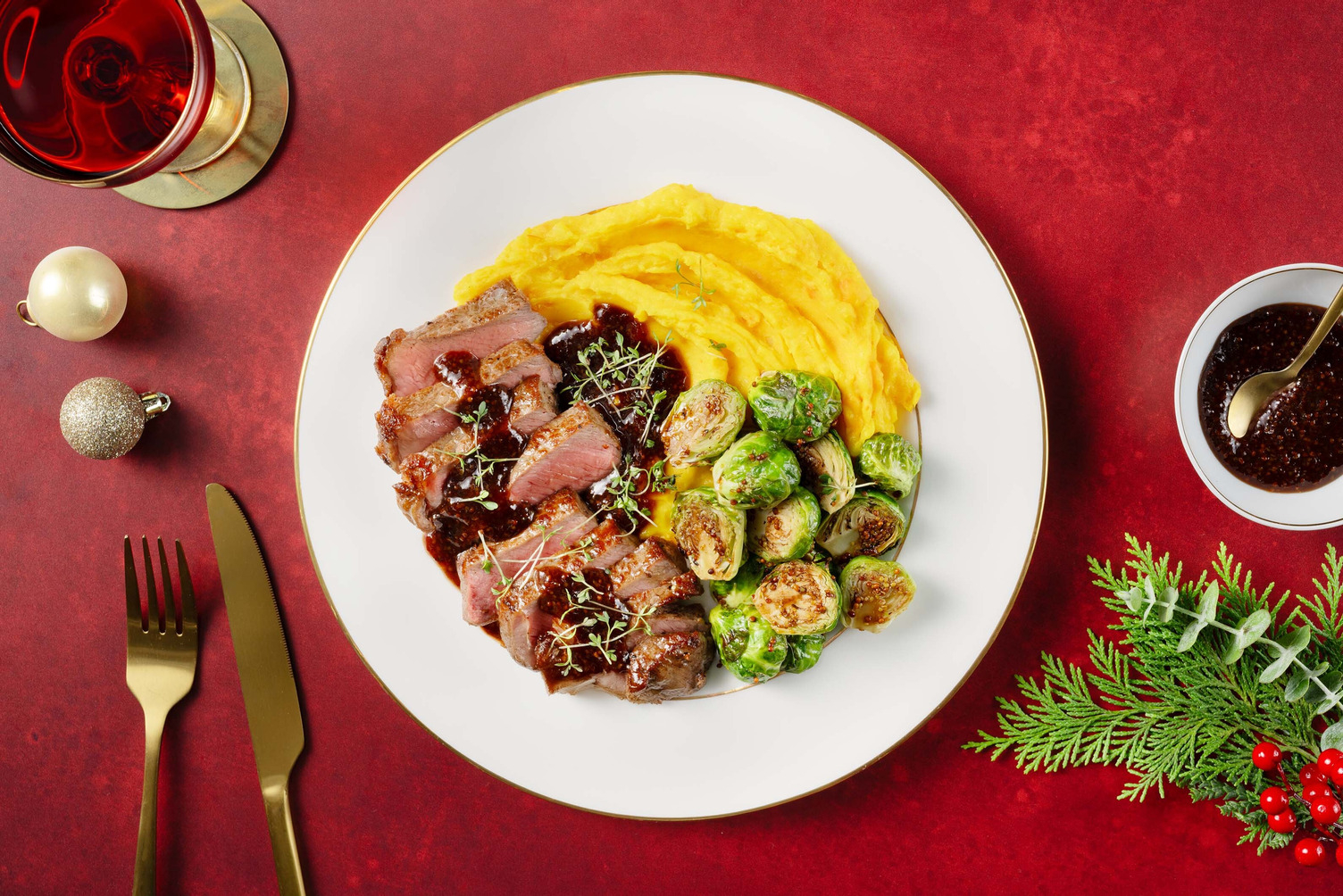 Saftiges Strip Loin Steak mit Demi-Glace 