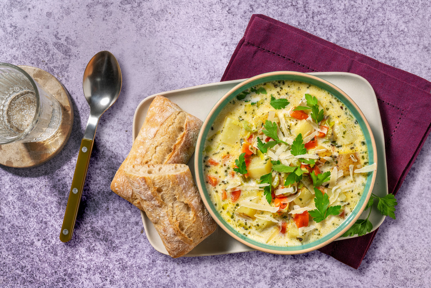 One-Pot Creamy Leek, Bacon & Potato Soup
