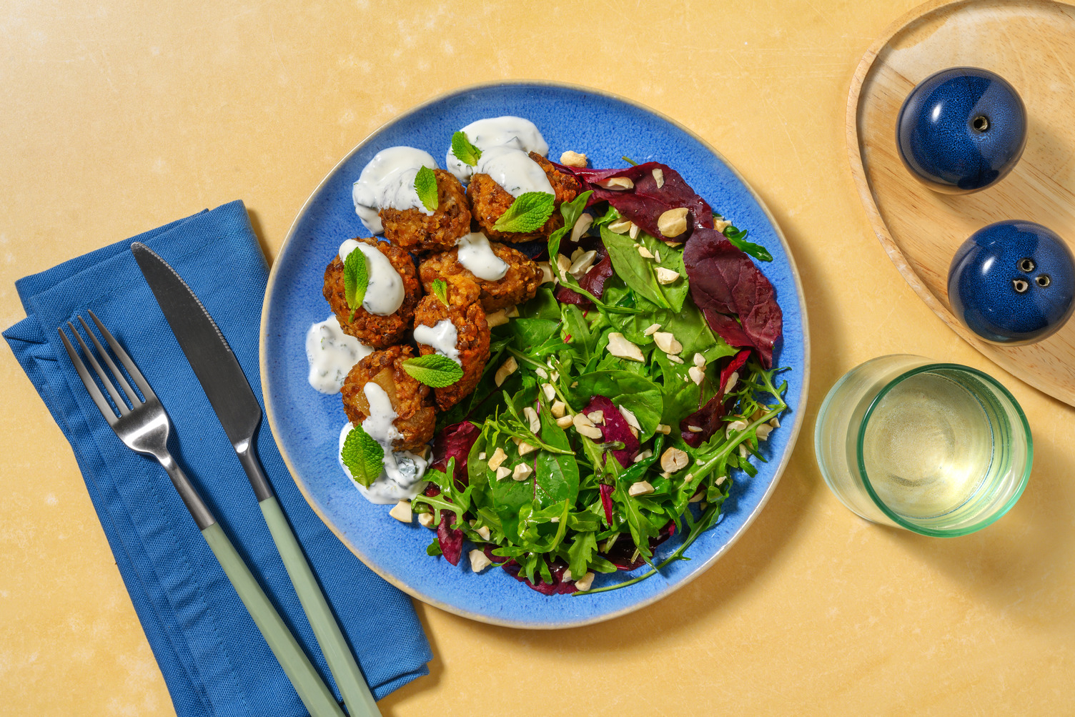 Koftas caseras de bulgur y lentejas