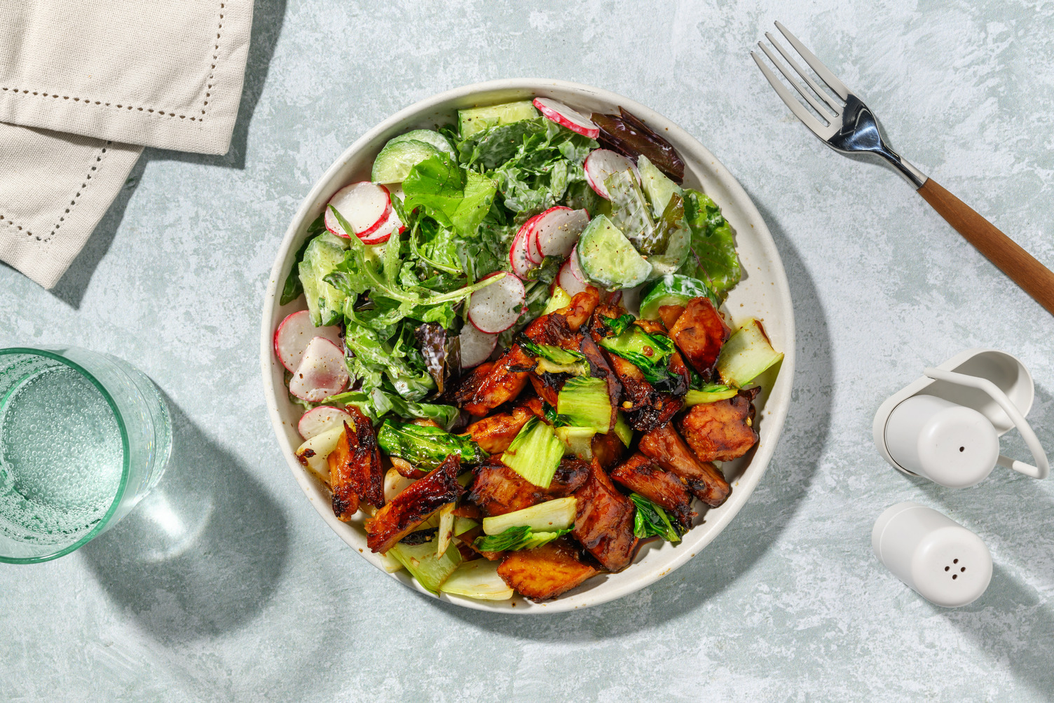 Heura exprés marinada con miel y soja