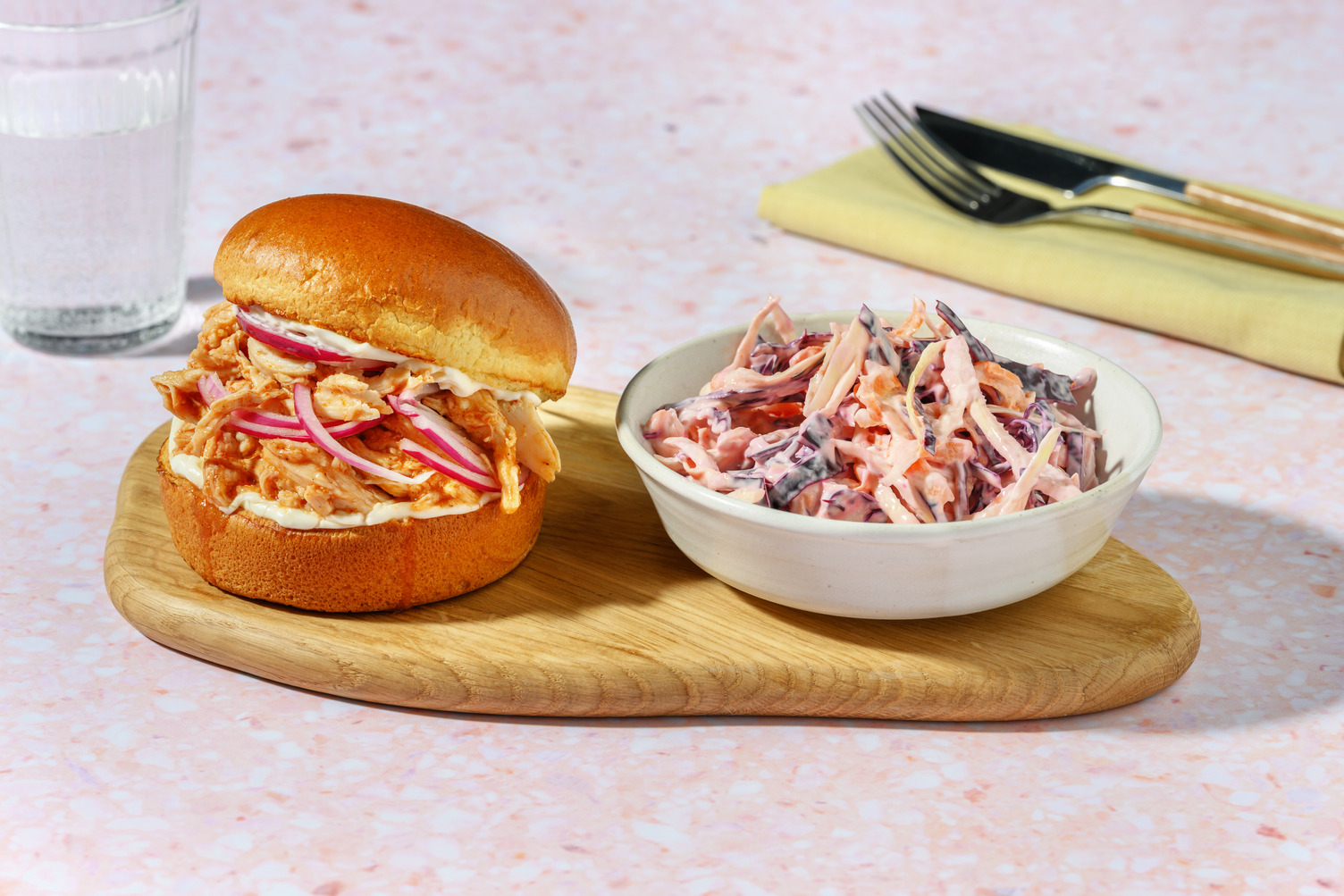 Burger de dinde effilochée sauce BBQ