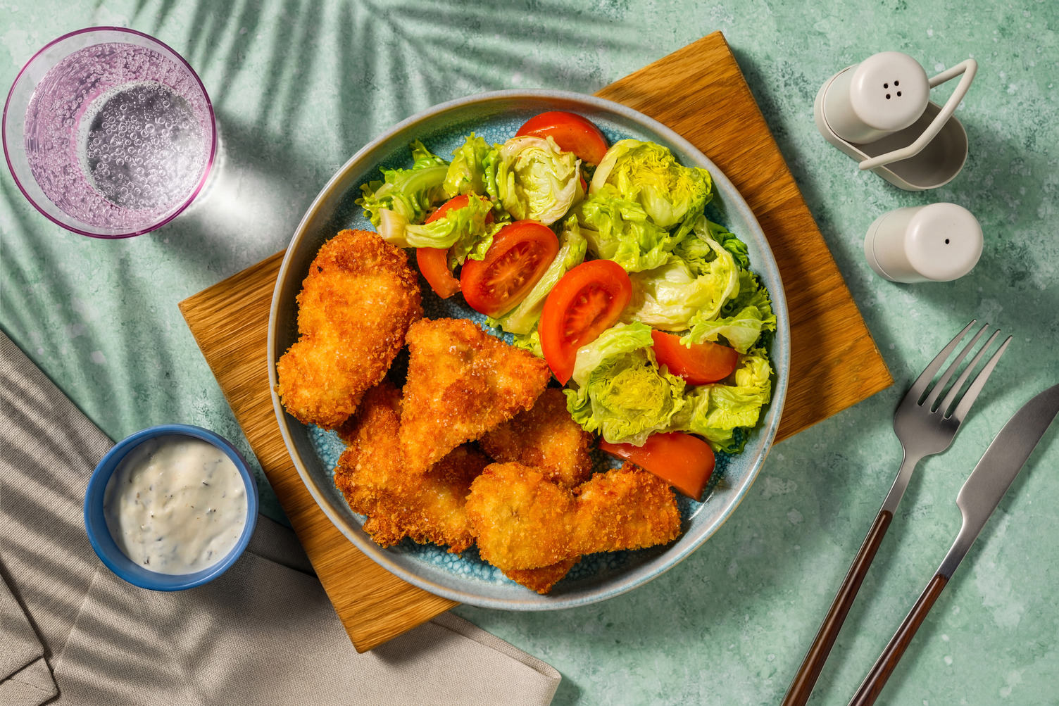 Crispy nuggets & sauce ranch maison