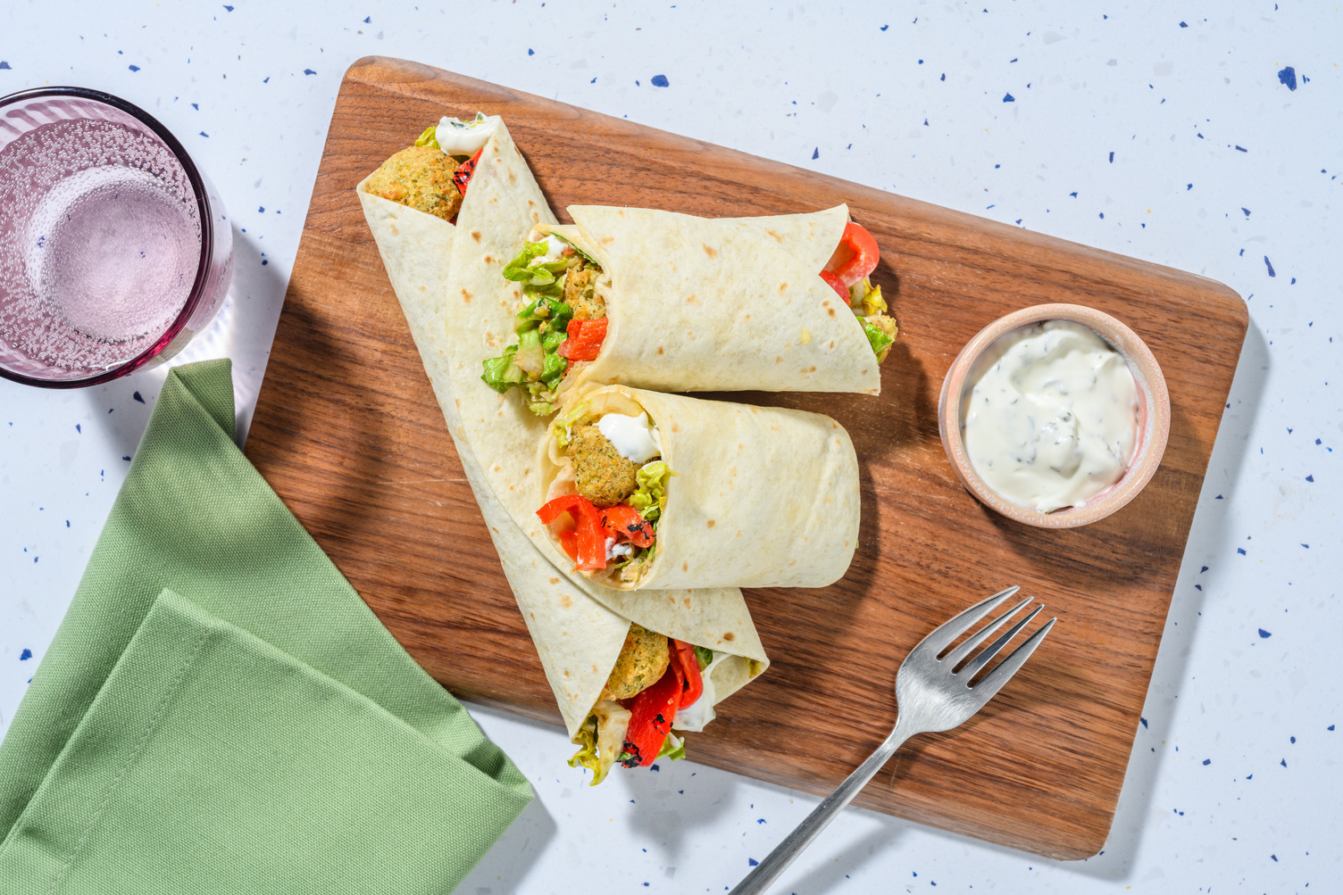 Wraps falafels goût coriandre & aïoli herbacé